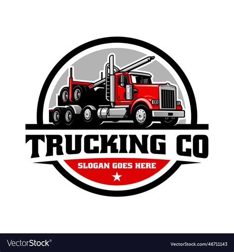 Logging truck logo Royalty Free Vector Image - VectorStock