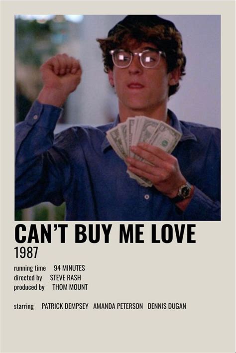 Can’t Buy Me Love Polaroid Poster | Movie posters minimalist, Iconic movie posters, Indie movie ...