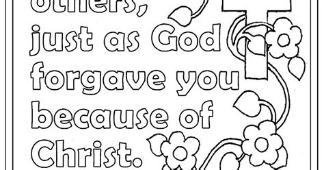 A free coloring page for Ephesians 4:32 Sunday School Activities, Sunday School Lessons, Bible ...