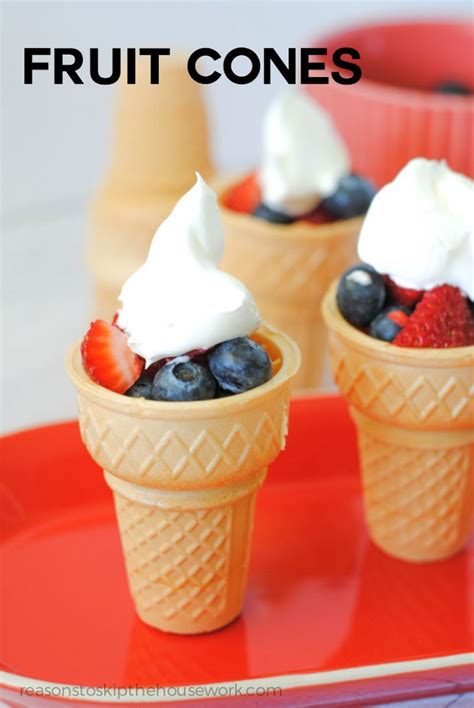 Fruit Cones (With images) | Fruit cones, Fruit ice cream cones, Fruit