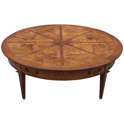 Wonderful Round Burl Coffee Table by Mastercraft | From a unique ...