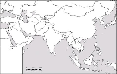 Blank Map Asia - DEADRAWINGS