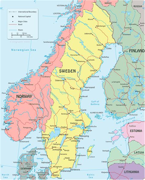 Map Sweden - Travel Europe