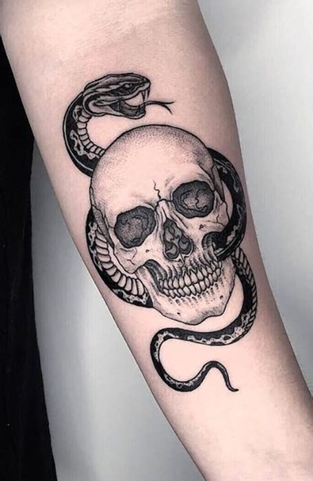 Snake Head Skeleton Tattoo - englshwer