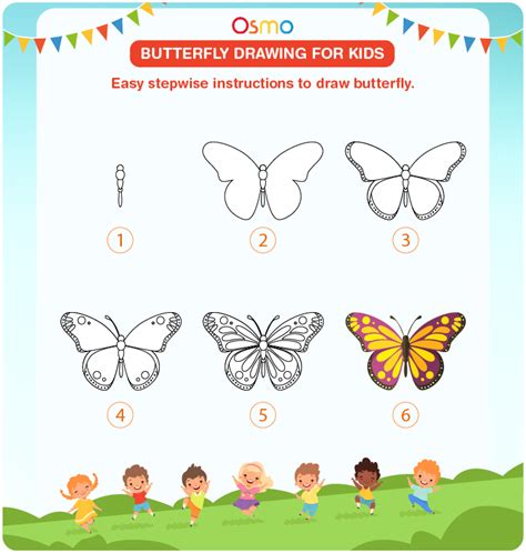 Butterfly Drawing For Kids