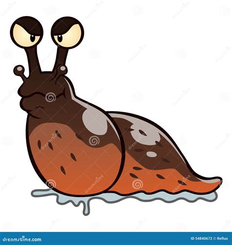 Angry Cartoon Slug Clipart