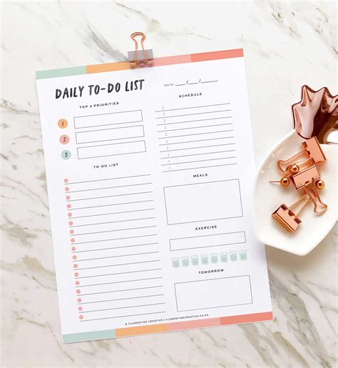 Make Your Day More Productive With This Cute Printable To-Do List - Clementine Creative