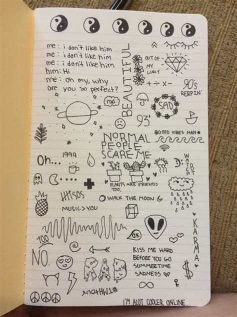 Journal Cute Notebook Doodles Tumblr - Kremi Png