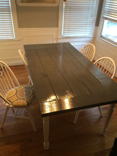 Grey Farmhouse Dining Room Table - RYOBI Nation Projects