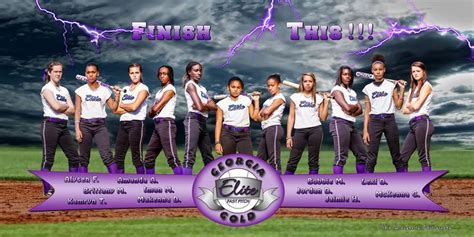 GA Elite Softball Team Banner 3'x6' vinyl Elite Softball, Softball Team ...