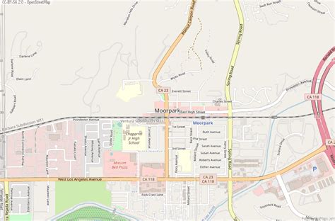 Moorpark Map United States Latitude & Longitude: Free Maps