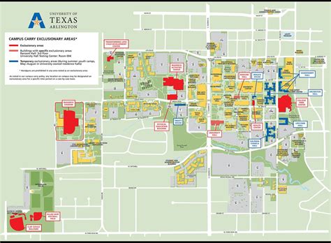 Map Of Uta Campus - Tourist Map Of English