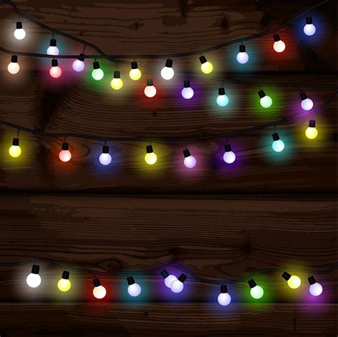 Christmas Lights Wood Backdrops for Photo Studio DBD-19301 – Dbackdrop