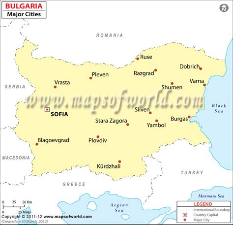 Bulgaria City Map | Cities in Bulgaria