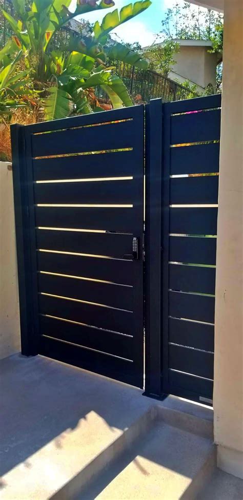 Black Aluminum Entry Gate | MulhollandBrand.com | Fence gate design, Side gates, Entry gates