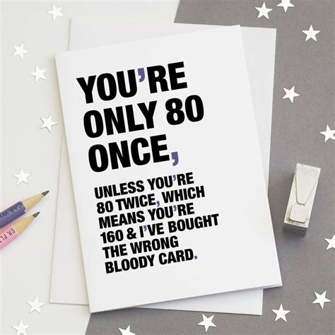 80th Birthday Card Funny 80 Card Funny 80th Birthday Funny 80th Card ...