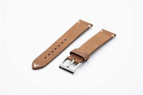 Tan leather strap for 20mm lug watches | Pancor Watch Co.