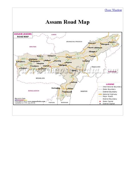 Assam Road Map: Close Window | PDF