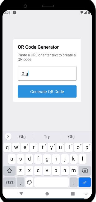 Create a QR Code Generator App using React-Native - GeeksforGeeks