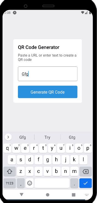 Create a QR Code Generator App using React-Native - GeeksforGeeks