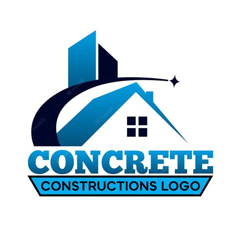 Premium Vector | Concrete and construction logo design for real estate logo