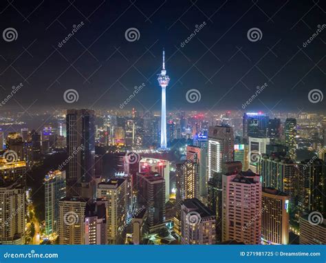 Kuala Lumpur Tower are Beautifully Lit Up Editorial Image - Image of ...