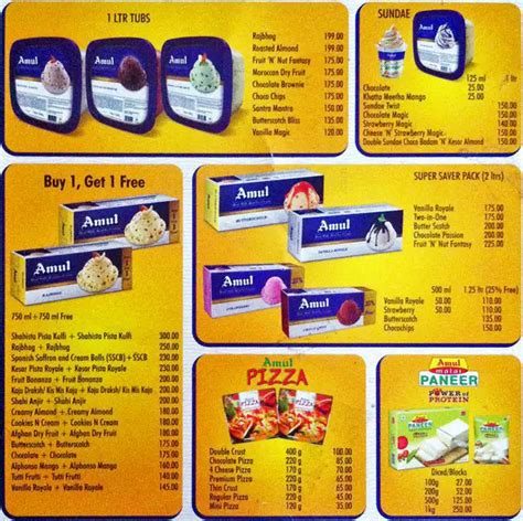 Amul Ice Cream Menu, Menu for Amul Ice Cream, Saibaba Colony ...