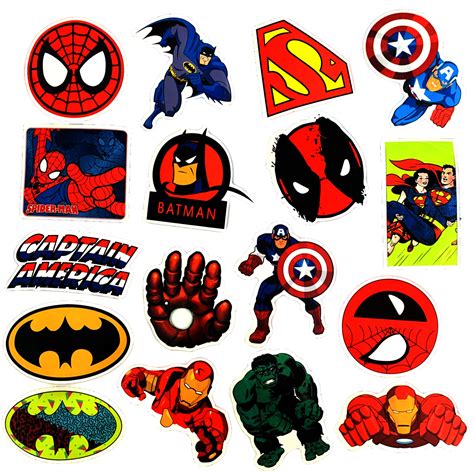 Superhero Stickers: Great Deal 50 Pcs DC And Marvel Stickers