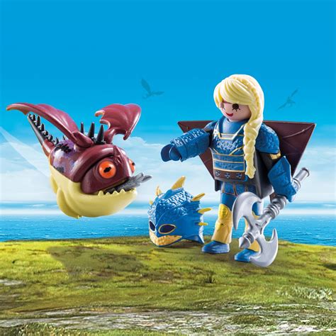 70041 Playmobil Dragons Astrid with Hobgobbler Dragons 12 Pieces Ages 4 ...