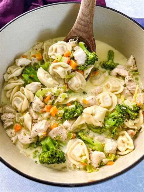 Creamy Chicken Alfredo Soup with Tortellini