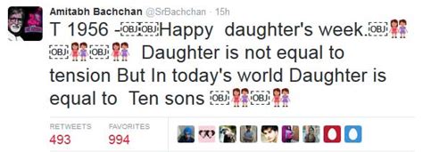 Daughter is not 'tension' but equal to 10 sons: Amitabh Bachchan | IndiaTV News | Bollywood News ...