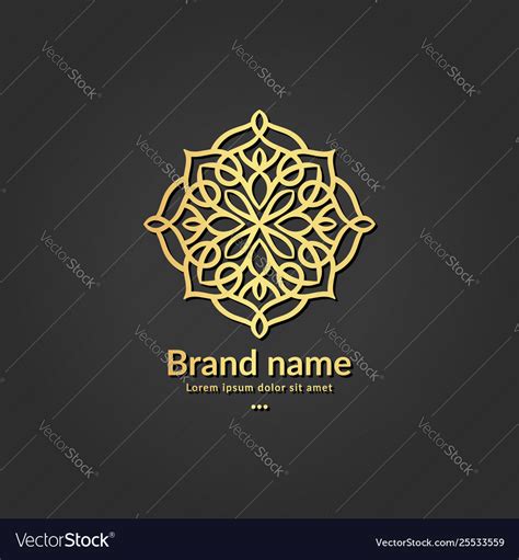 Gold emblem elegant classic elements Royalty Free Vector