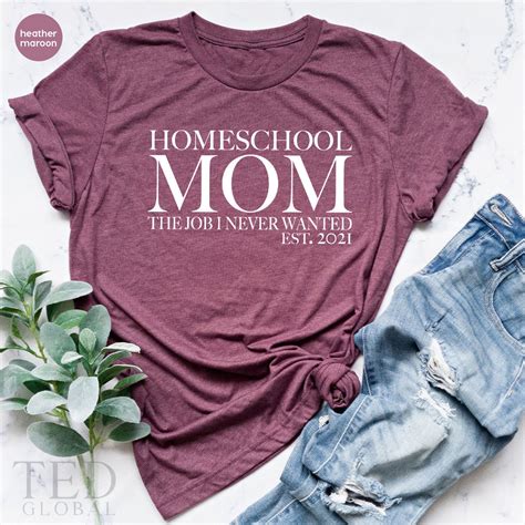 Homeschool Mom Shirt Funny Mom TShirt Mom Life T Shirt | Etsy