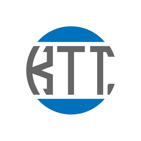 diseño de logotipo de letra ktt sobre fondo blanco. concepto de logotipo de círculo de iniciales ...