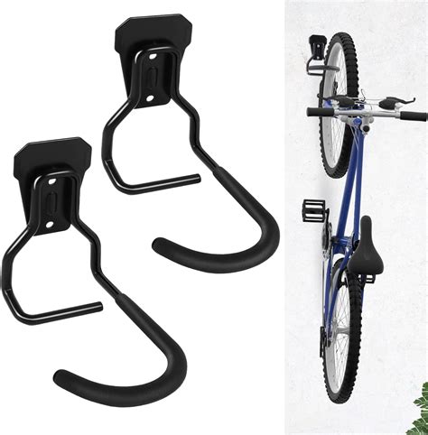 Sioner 2 Pack Bicycle Holders Vertical Bicycle Hooks，Bike Hanger Rack,Heavy Duty Home Storage ...