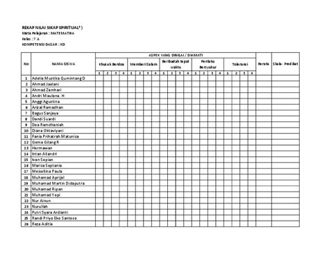 Format Nilai Kurikulum Merdeka Terbaru Imagesee - Riset