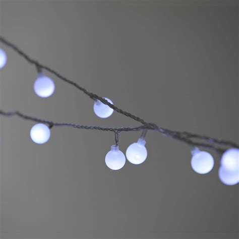 Lights.com | String Lights | Battery String Lights | Frosted Cool White Globe Battery String ...