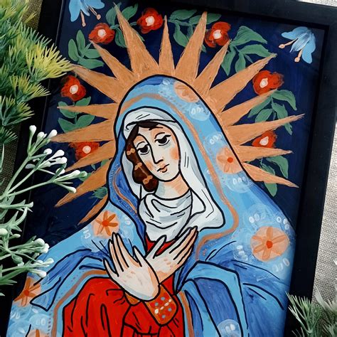 Our Lady of the Gate of Dawn Painting on Glass Painting - Etsy