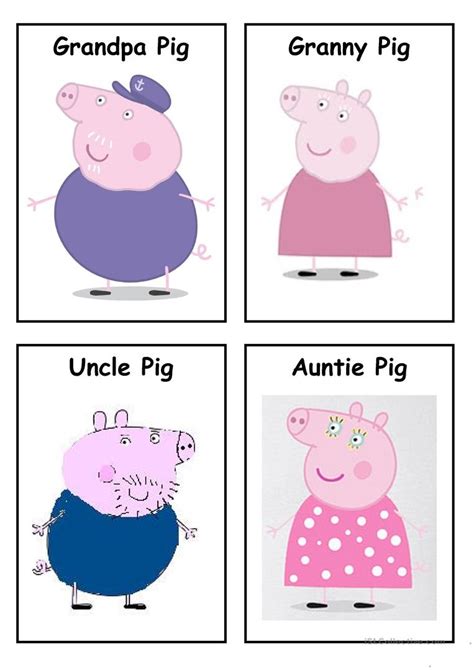 Peppa Pig - Characters (Set 3) Worksheet - Free Esl Printable - Peppa Pig Character Free ...