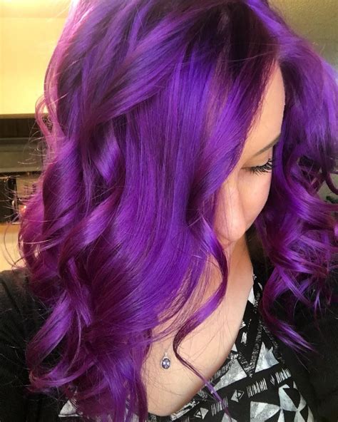 @akgrove on Instagram: “#HOTD Vibrant Purple waves ” | Purple hair, Bright purple hair, Bright ...