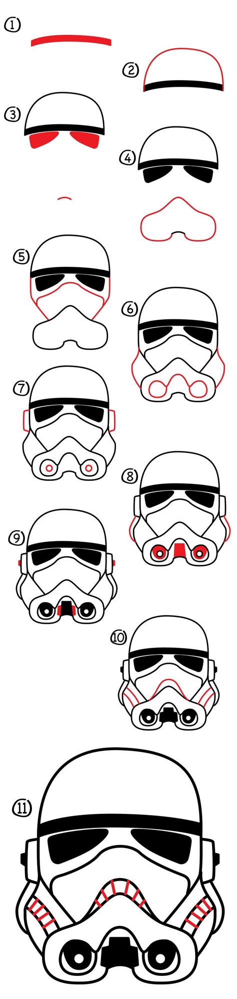 How To Draw A Stormtrooper Helmet - Art For Kids Hub - | Star wars art ...