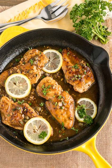 Chicken Piccata Recipe with Light Lemon Garlic Sauce - Quick & Easy