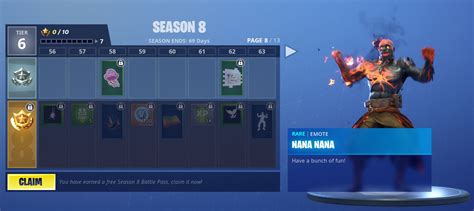 Fortnite Season 8 Battle Pass Rewards - Includes Skins, Wraps, Toys ...