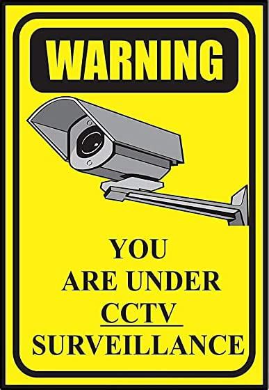 Safe You Are Under CCTV Surveillance PVC Sticker Inch X Inch ...