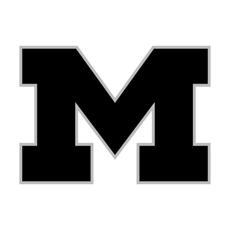 Michigan Wolverines Logo Black and White (2) – Brands Logos