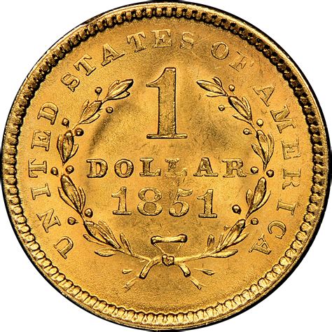 1851 G$1 MS Gold Dollars | NGC