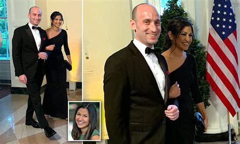 Trump aide Stephen Miller and girlfriend Katie Waldman arrive arm-in-arm at White House State ...