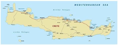 Road Map Of Crete