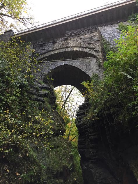 Devils bridge - Wales. 3 separate bridges stacked atop each other : r ...