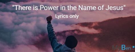 There Is Power In The Name Of Jesus - Lyrics | ChordsMadeEasy